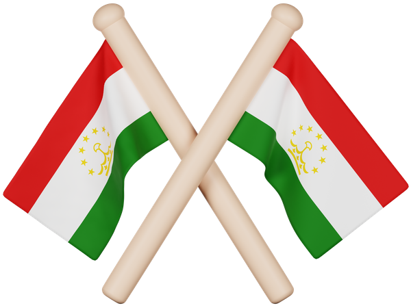 Drapeau du tadjikistan  3D Icon