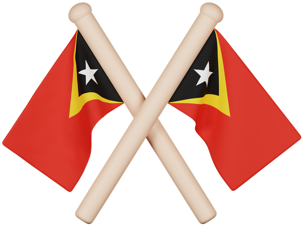 Drapeau du Timor oriental  3D Icon