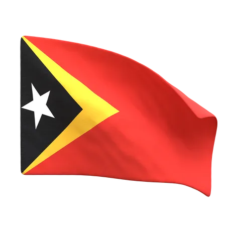 Drapeau du Timor oriental  3D Icon