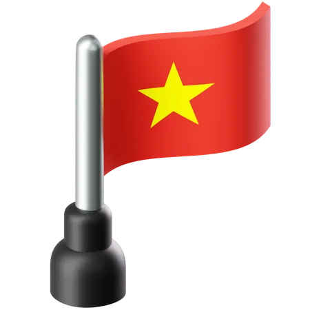 Drapeau du vietnam  3D Icon