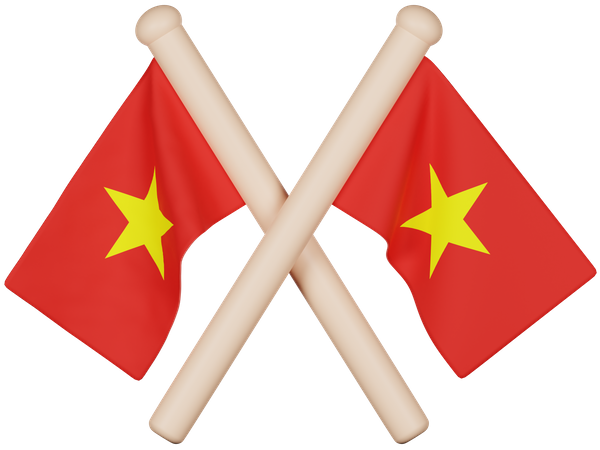 Drapeau vietnamien  3D Icon