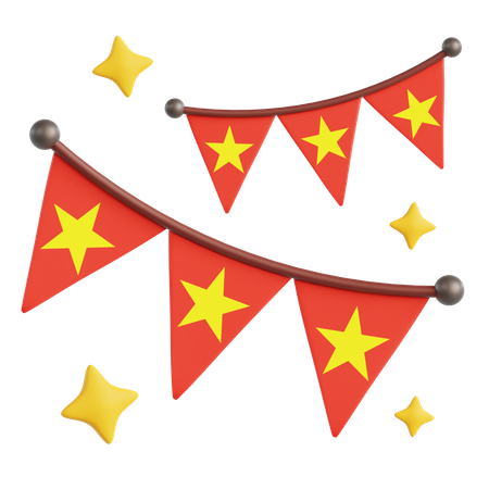 Drapeau vietnamien  3D Icon