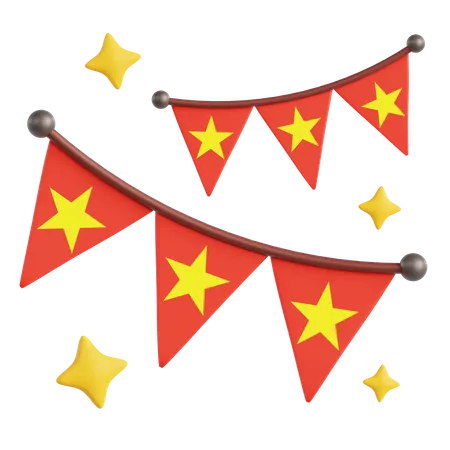 Drapeau vietnamien  3D Icon