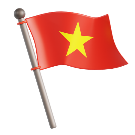 Drapeau vietnamien  3D Icon