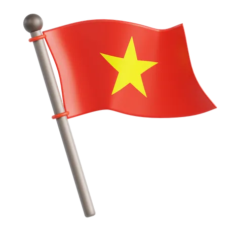 Drapeau vietnamien  3D Icon