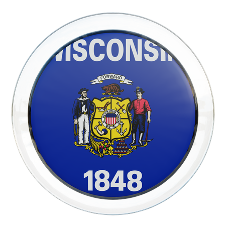 Drapeau du wisconsin  3D Flag