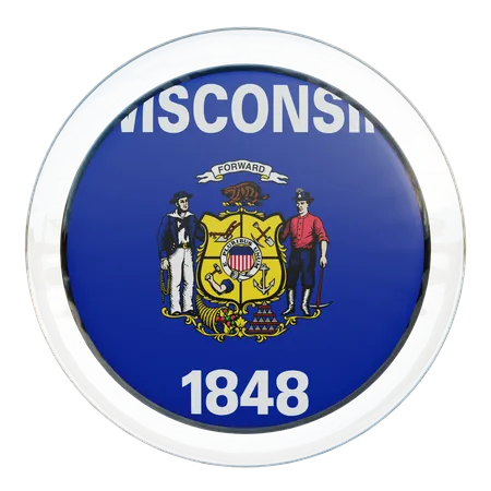 Drapeau du wisconsin  3D Flag