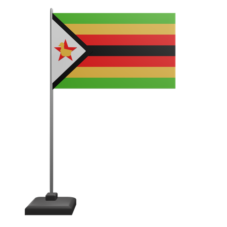 Drapeau du Zimbabwe  3D Icon