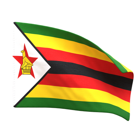 Drapeau du Zimbabwe  3D Icon