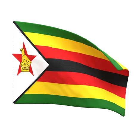 Drapeau du Zimbabwe  3D Icon