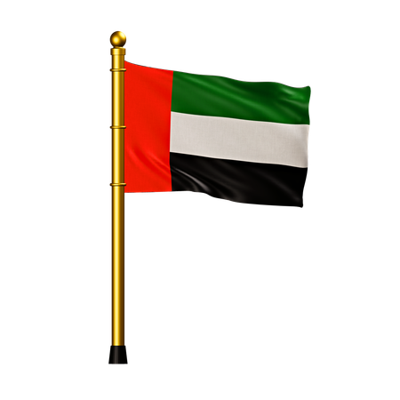 Drapeau des Émirats arabes unis  3D Icon