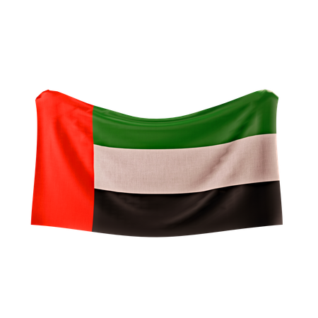 Drapeau des Émirats arabes unis  3D Icon