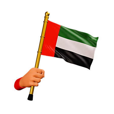 Drapeau des Émirats arabes unis  3D Icon