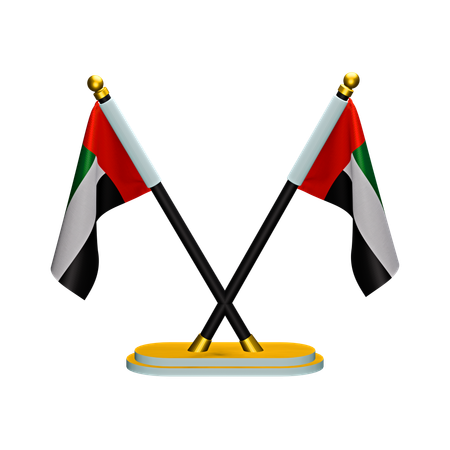 Drapeau des Émirats arabes unis  3D Icon