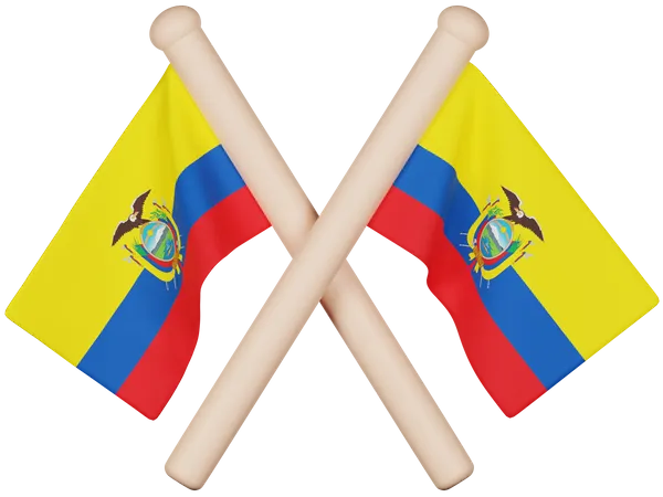 Drapeau de l'Équateur  3D Icon