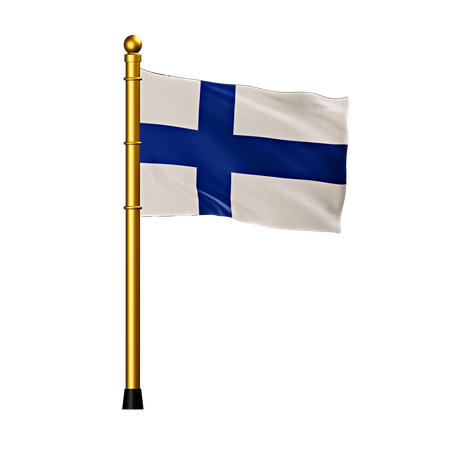 Drapeau finlandais  3D Icon