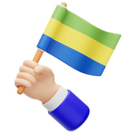 Drapeau du Gabon  3D Icon