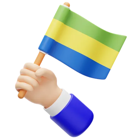 Drapeau du Gabon  3D Icon