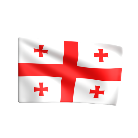 Drapeau de la Géorgie  3D Icon