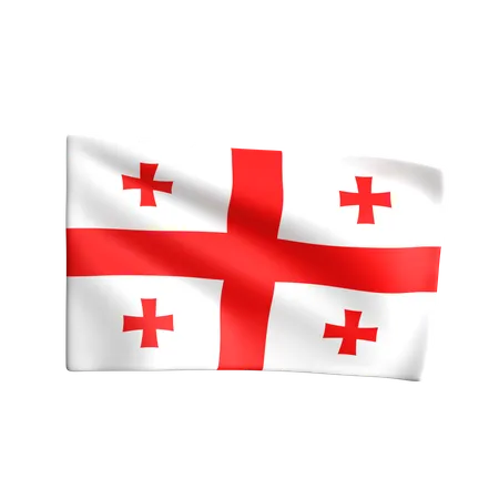 Drapeau de la Géorgie  3D Icon