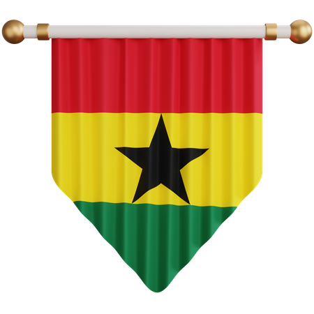 Drapeau du Ghana  3D Icon