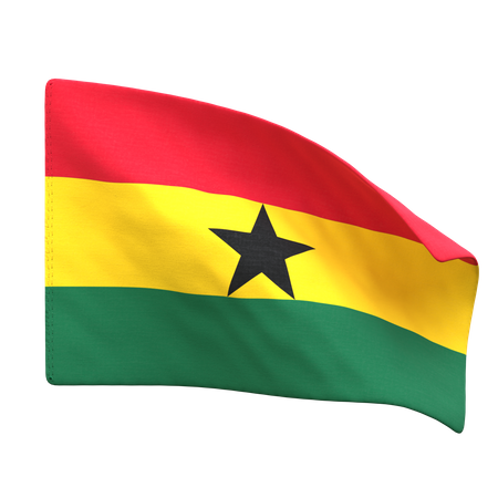 Drapeau du Ghana  3D Icon