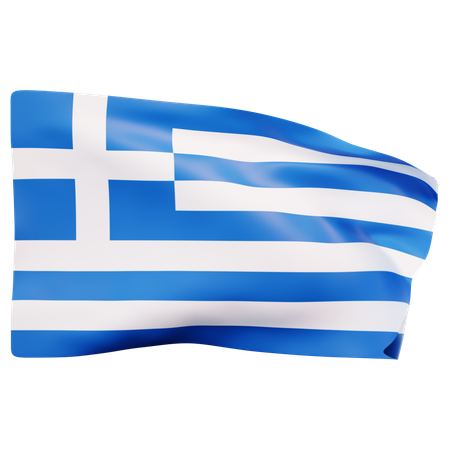 Drapeau de la grèce  3D Icon