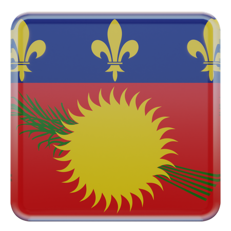 Drapeau guadeloupéen  3D Flag