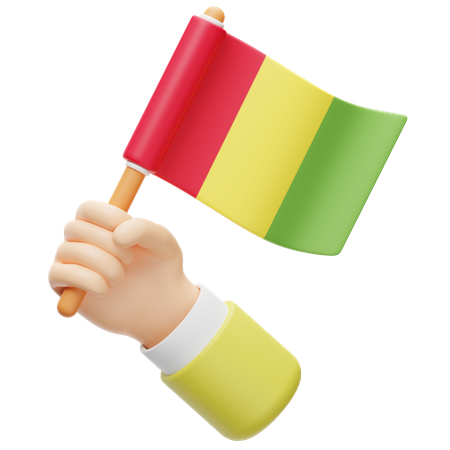 Drapeau de la Guinée  3D Icon