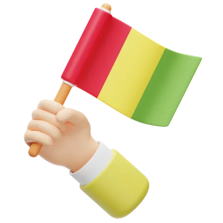 Drapeau de la Guinée  3D Icon