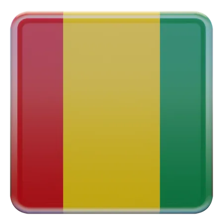 Drapeau de la Guinée  3D Flag