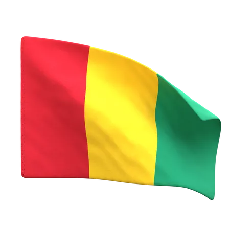 Drapeau de la Guinée  3D Icon