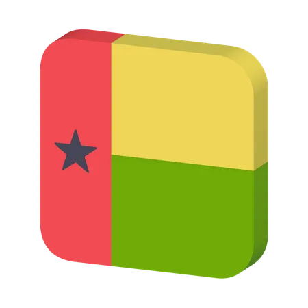 Drapeau de la guinée bissau  3D Icon