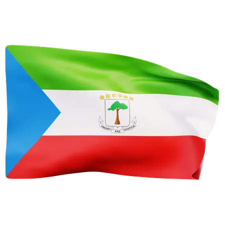 Drapeau de la Guinée équatoriale  3D Icon