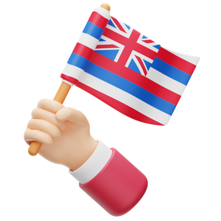 Drapeau hawaï  3D Icon