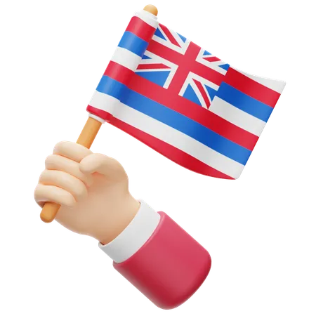 Drapeau hawaï  3D Icon