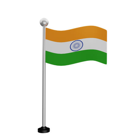 Drapeau Inde  3D Flag