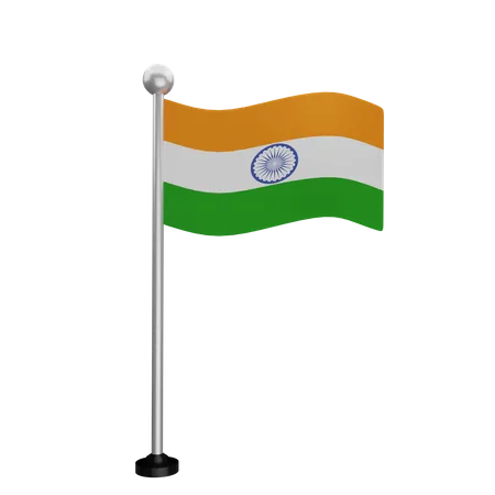 Drapeau Inde  3D Flag