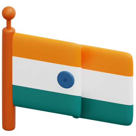 Drapeau Inde  3D Icon