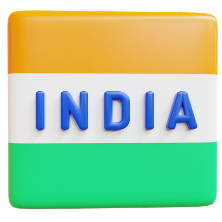 Drapeau Inde  3D Icon