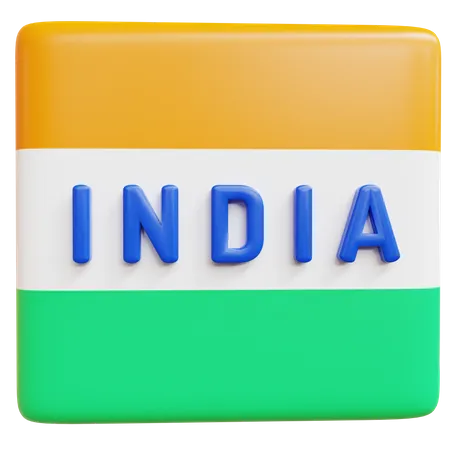 Drapeau Inde  3D Icon