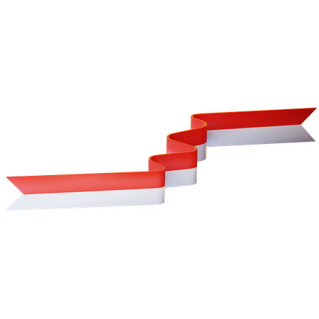 Drapeau de l'indonésie  3D Illustration