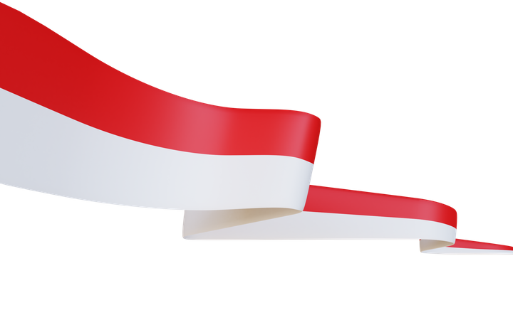 Drapeau de l'indonésie  3D Icon