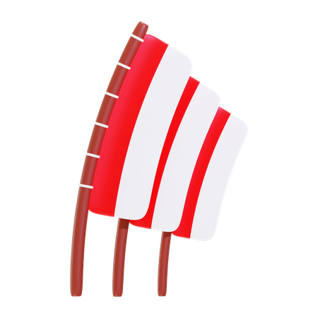 Drapeau indonésien  3D Icon