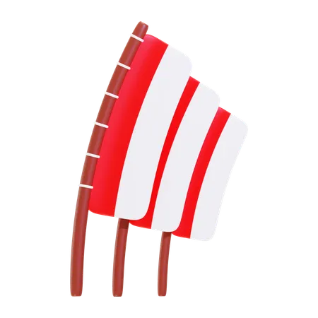 Drapeau indonésien  3D Icon