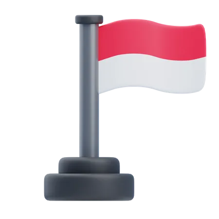 Drapeau indonésien  3D Icon