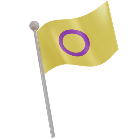 Drapeau intersexué  3D Flag