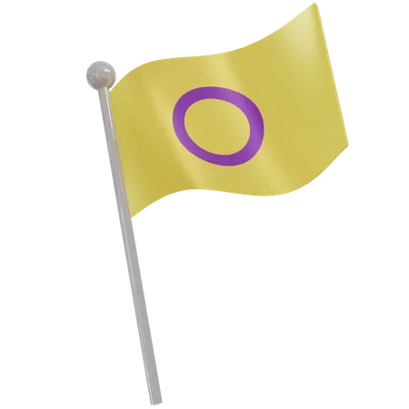 Drapeau intersexué  3D Flag