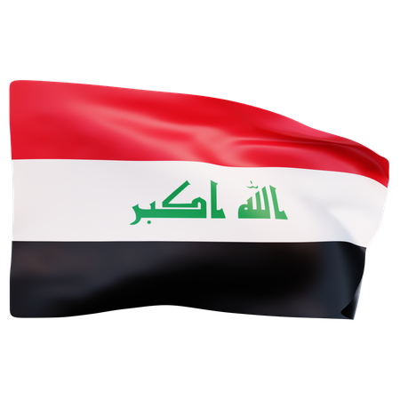 Drapeau de l'Irak  3D Icon