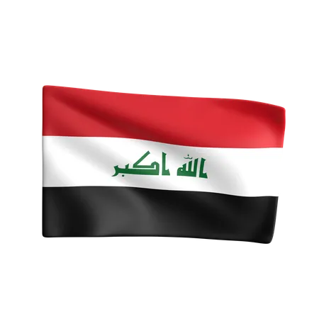 Drapeau de l'Irak  3D Icon